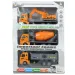 Șofer de camion: Set de 3 camioane de construcții cu roți duble de 19 cm.
