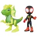 Spidey și prietenii săi uimitori - Miles Morales și Electrozaur Dino-Pânză Set de Acțiune - Hasbro