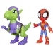 Spidey și prietenii săi uimitori: Set de figurine de acțiune Păianjen și Goblin Dino-Pânză - Hasbro