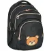 Spirit: Rucsac școlar rotunjit negru Masha și Ursul, 46x31x21cm