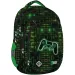 St.Right rucsac școlar verde-negru cu model de controller, BP04 43x32x20 cm