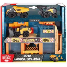 Stație micro de construcții cu 3 utilaje - Dickie Toys imaginea 1