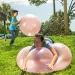 Super Wubble minge cu bule de săpun roșie, 75 cm
