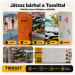 Tossit Family Pack – joc de darts cu ventuze roz, mov, albastru și galben