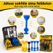 Tossit Starter Pack - joc de darts cu ventuze din silicon, albastru-galben