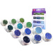 TyToo: Set de pulberi cu sclipici, nuanțe reci, 12 x 2,5 ml