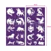 TyToo: Set de șabloane pentru tatuaje cu sclipici - Animale sălbatice, 22 bucăți