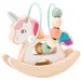 Unicorn din lemn, jucărie pentru bebeluși cu bile - Woodyland