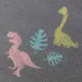 World of Dinosaur: Set de cretă de asfalt cu șablon de dinozaur