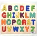 ABC litere mari forme puzzle colorat lemn 26 bucăți set