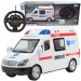Ambulanță cu efecte de lumină cu telecomandă RC Scara 1/48 27 MHz 23cm