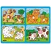 Animale cu pui formă puzzle din lemn - Woodyland