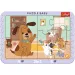 Animale de companie în living 2 în 1 puzzle cu cadru - Trefl