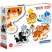 Animale sălbatice 4 in 1 Supercolor puzzle formă - Clementoni