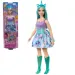 Barbie Dreamtopia: Papusa unicorn albastră-violet în rochie - Mattel imaginea 1