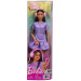 Barbie: Păpușă de modă Fashionista Prietene stilate cu căști, în rochie mov – Mattel
