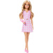 Barbie: Păpușă de modă Fashionista Prietene stilate în ghips, cu rochie roz în carouri – Mattel