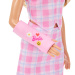 Barbie: Păpușă de modă Fashionista Prietene stilate în ghips, cu rochie roz în carouri – Mattel