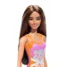 Barbie Plajă păpușă colorată, cu model floral în costum de baie - Mattel imaginea 2
