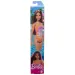 Barbie Plajă păpușă colorată, cu model floral în costum de baie - Mattel imaginea 1