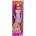 Barbie: Prietene Fashionista păpușă de modă stilată în rochie roz cu carouri – Mattel imaginea 1