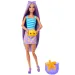 Barbie Reveal shaker parfumat serie cu păpușă cu păr violet și pește-papagal - Mattel imaginea 3