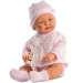 Bebeluș fetiță păpușă în rochie roz 45cm