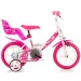 Bicicletă pentru copii cu inimioare mărimea 12 - bicicletă Dino Bikes
