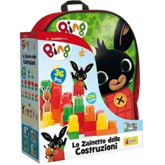 Bing cuburi de construcție în rucsac roșu imaginea 1