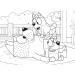 Bluey și prietenii 2 în 1 puzzle de 24 de piese și carte de colorat 50x35cm - Lisciani