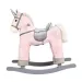 Căluț leagăn din lemn unicorn culoarea roz 47cm
