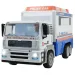 Camion de poliție cabină din metal cu telecomandă RC cu efecte de lumină 27MHz 1/12 scară 32cm ​