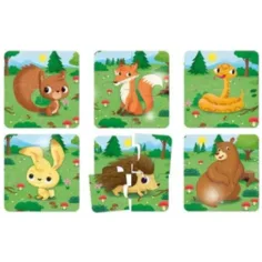 Carotina Baby: Puzzle cu animale de pădure imaginea 2