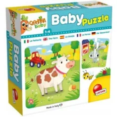 Carotina Baby: Puzzle cu animalele de la fermă imaginea 1