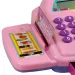 Casă de marcat electronică roz cu lumină și sunet, bani de jucărie 25x14cm