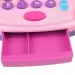 Casă de marcat electronică roz cu lumină și sunet, bani de jucărie 25x14cm