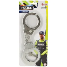 Cătușe de jucărie din metal pentru poliție imaginea 1