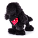 Charlie pudel negru din pluș 25cm - Lumpin