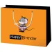 Dimensiune mijlocie "Happy Birthday" șoarece pungă cadou 18x23x10cm
