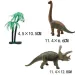 Dino World: Triceratops sau Brachiosaurus figurină cu copac