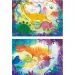 Dinozauri veseli Supercolor 2 in 1 puzzle 2x60 bucăți - Clementoni