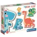 Dinozaurii 4 in 1 baby puzzle 2-3-4-5 bucăți - Clementoni