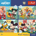 Disney Mickey Mouse și prietenii – puzzle Premium Plus Kids 4 x 88 piese – Trefl