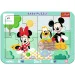 Disney Minnie și Mickey Mouse aventuri 2 în 1 puzzle cu ramă - Trefl