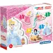 Disney Princess 4 in 1 Supercolor puzzle formă - Clementoni