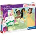 Disney Princess Double 2 in 1 puzzle două fețe se poate colora 104 bucăți - Clementoni