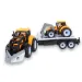 Engineering Truck: Set de mașini de lucru două părți cu transportor de bușteni și tractor cu remorcă