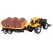 Engineering Truck: Set tractor cu remorcă și butoaie de ulei 28cm