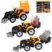 Engineering Truck: Set tractor excavator din trei piese cu remorci 28cm