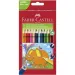 Faber-Castell: Jumbo 12 bucăți set creioane colorate triunghi cu ascuțitoare